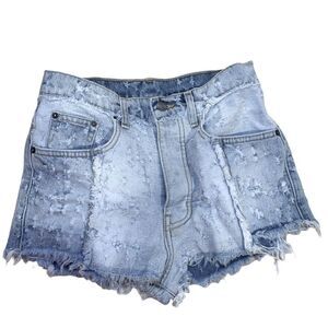 Lf Carmar Distressed Button Up Light Denim…